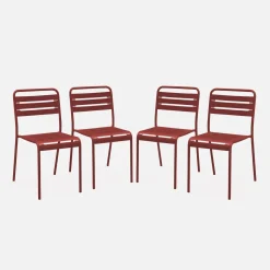 Tuinstoelen metaal (set van 4)