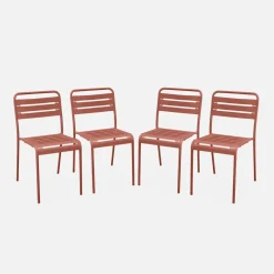 Tuinstoelen metaal (set van 4)