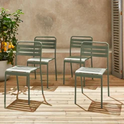 Tuinstoelen metaal (set van 4)