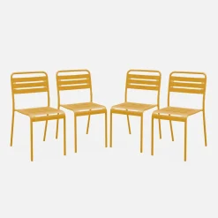 Tuinstoelen metaal (set van 4)