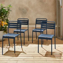 Tuinstoelen metaal (set van 4)