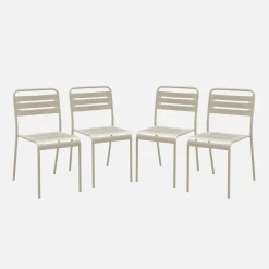 Tuinstoelen metaal (set van 4)