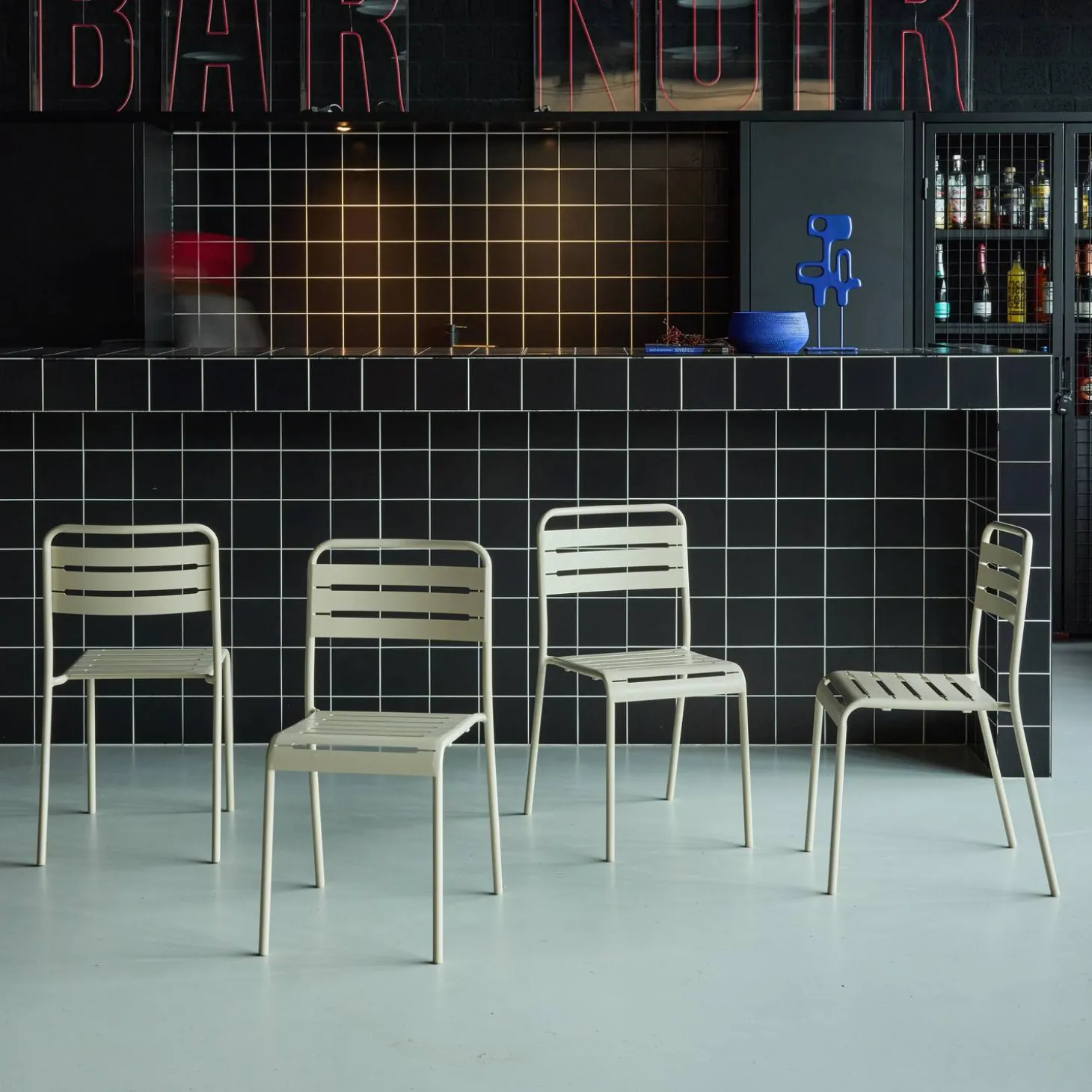 Tuinstoelen metaal (set van 4)