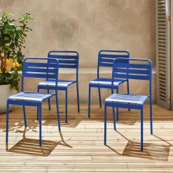 Tuinstoelen metaal (set van 4)