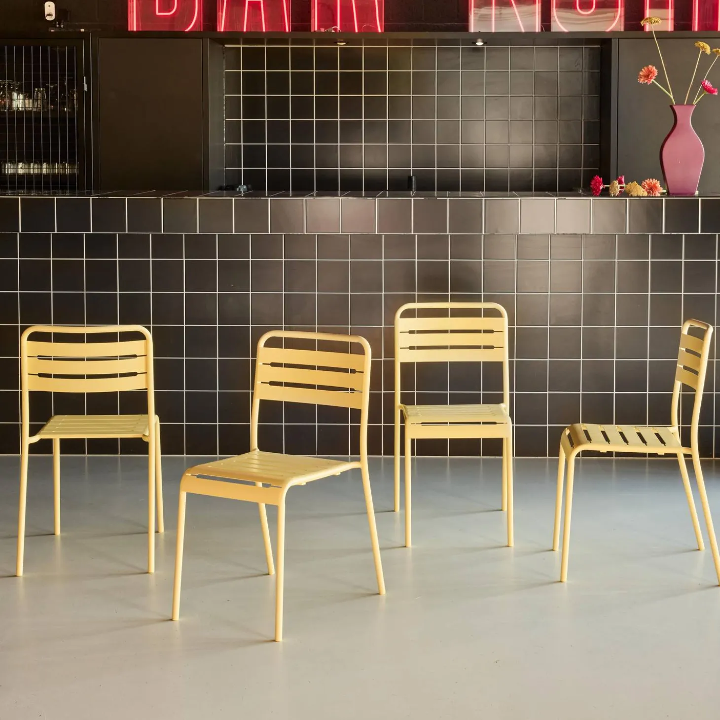 Tuinstoelen metaal (set van 4)