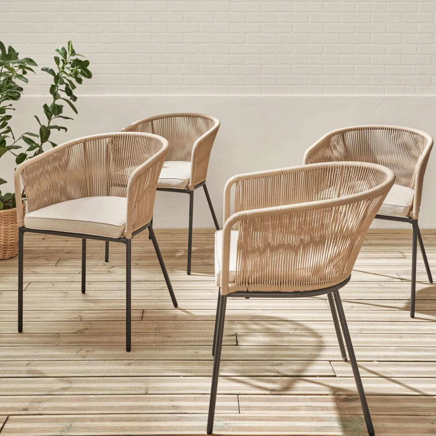 Tuinstoelen, set van 4