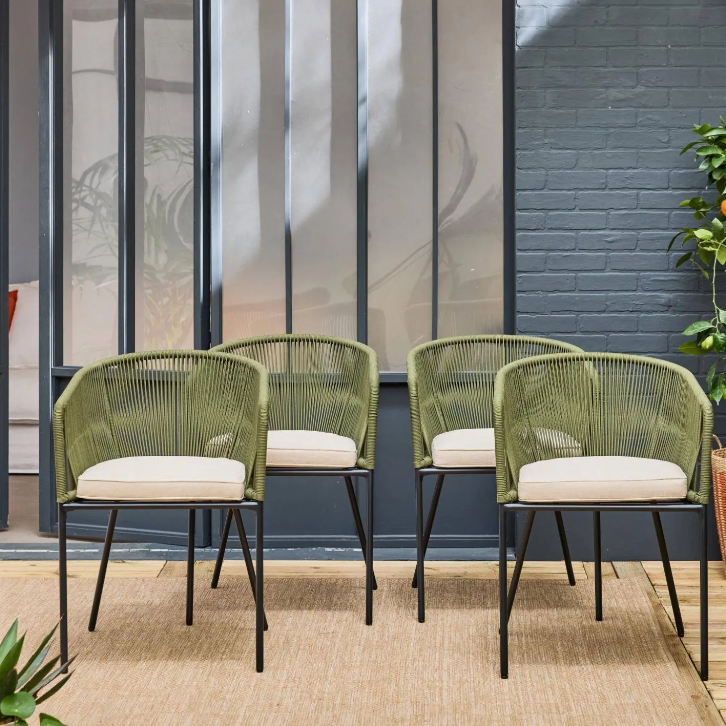 Tuinstoelen, set van 4