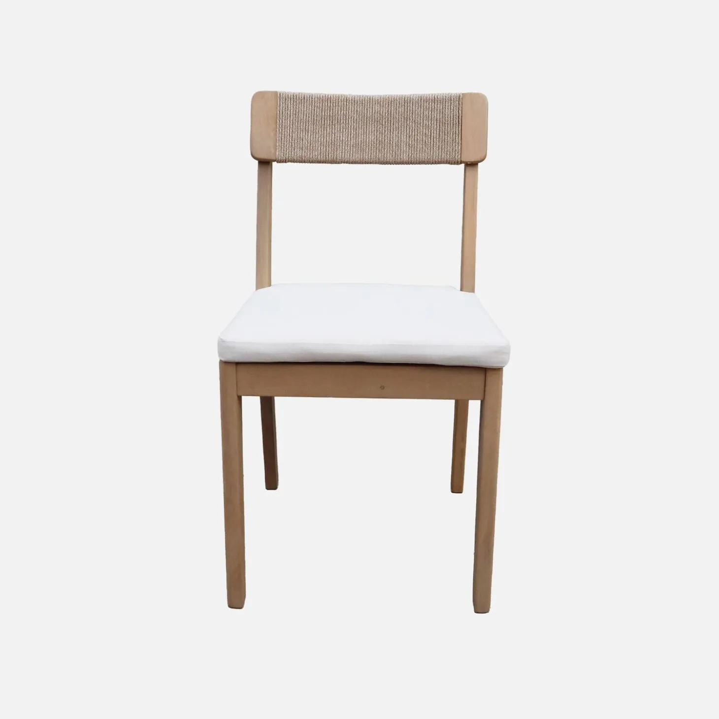 Tuinstoelen van acacia en touw (set van 4)
