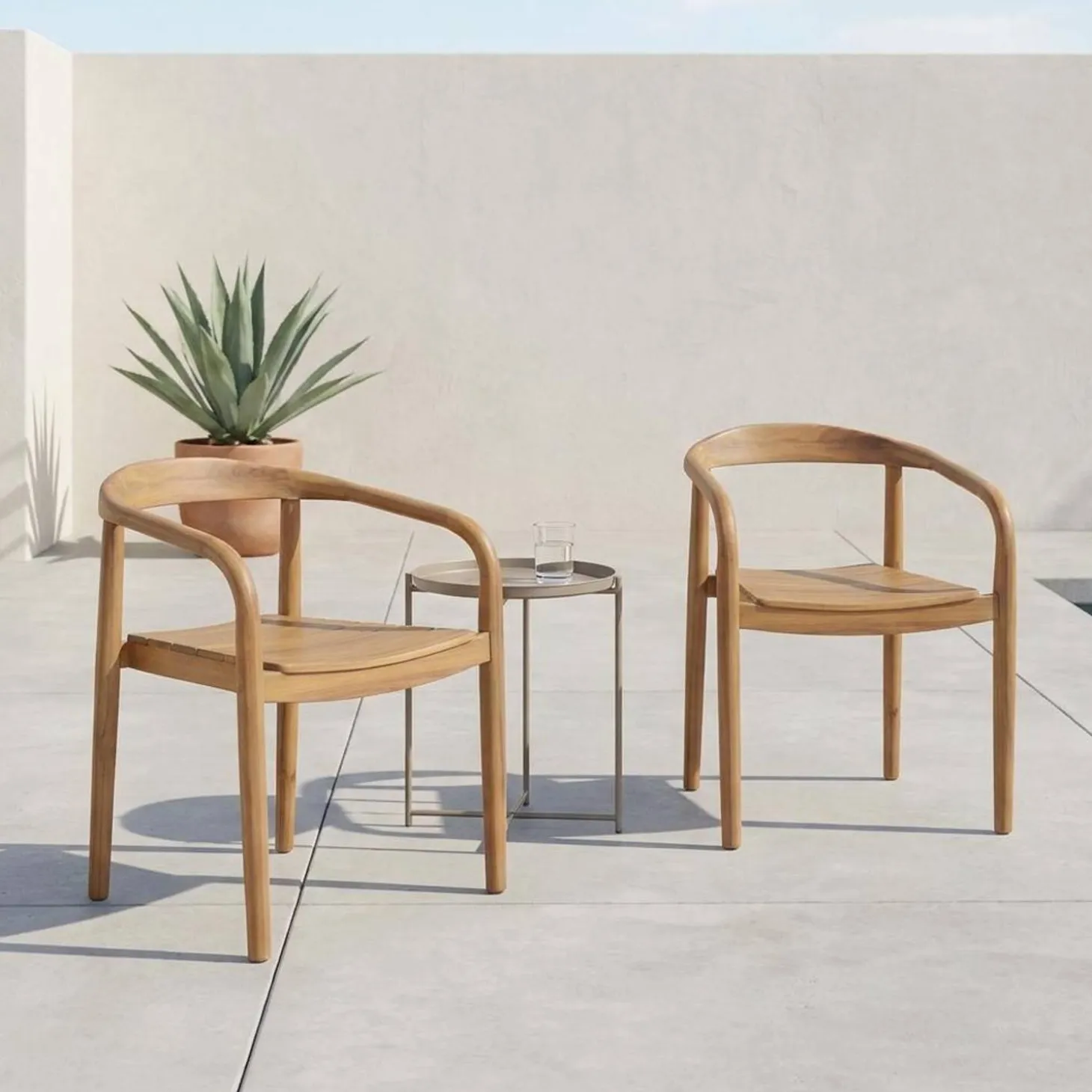 Tuinstoelen van acaciahout (set van 2)