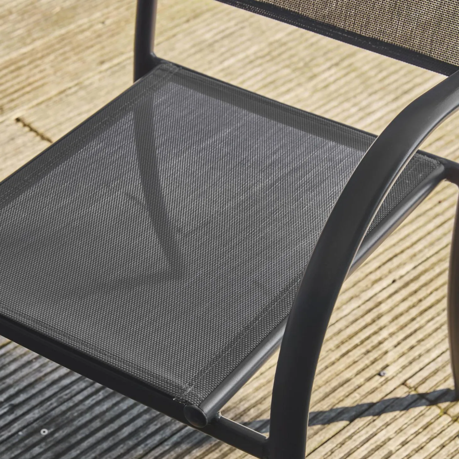 Tuinstoelen van aluminium en textileen (set van 2)