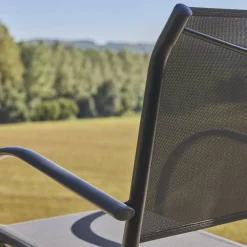 Tuinstoelen van aluminium en textileen (set van 2)