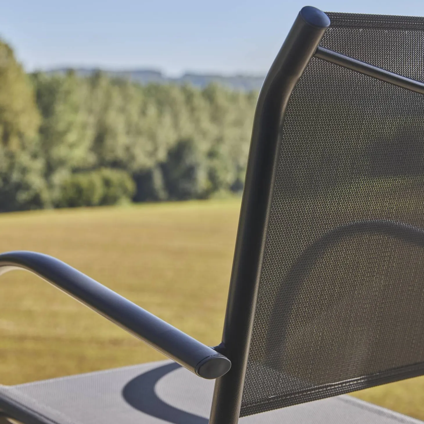 Tuinstoelen van aluminium en textileen (set van 2)