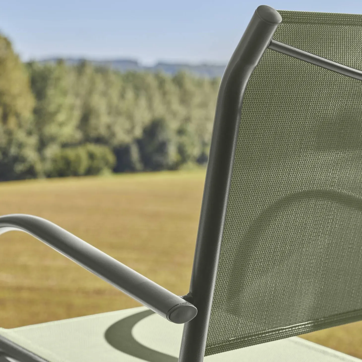 Tuinstoelen van aluminium en textileen (set van 4)