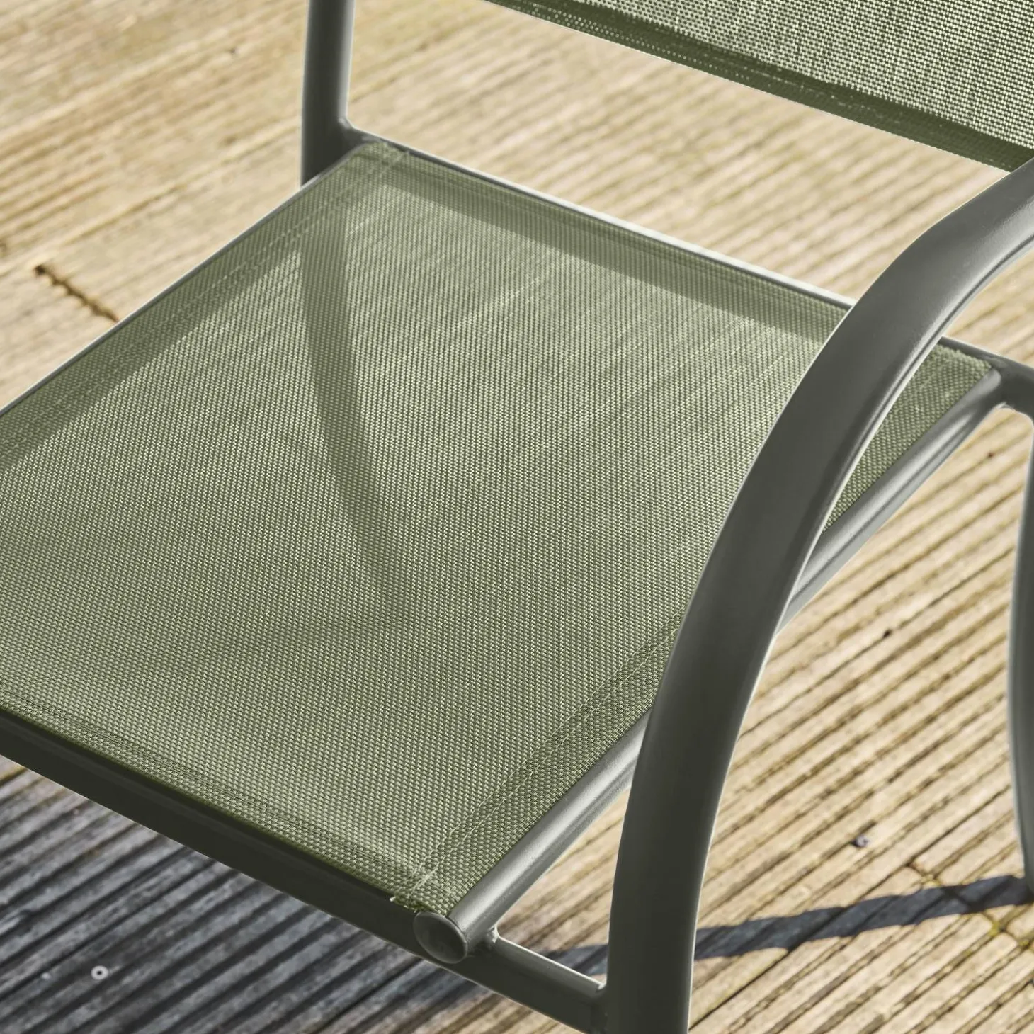 Tuinstoelen van aluminium en textileen (set van 2)