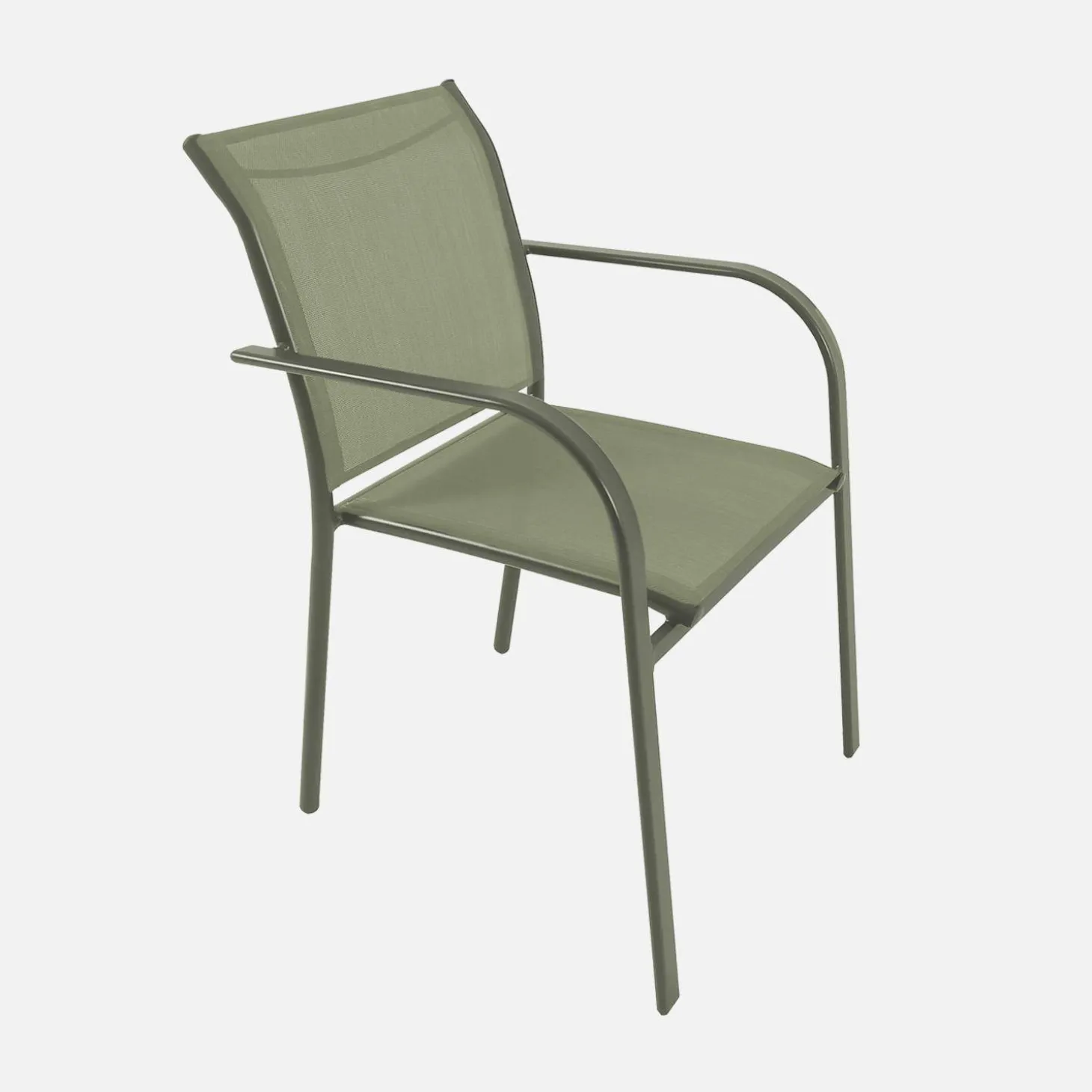 Tuinstoelen van aluminium en textileen (set van 2)