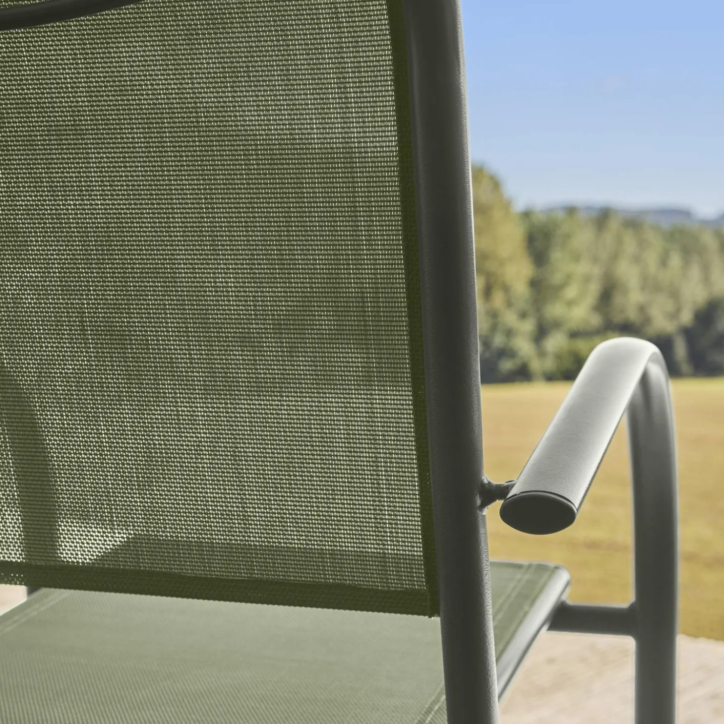 Tuinstoelen van aluminium en textileen (set van 2)