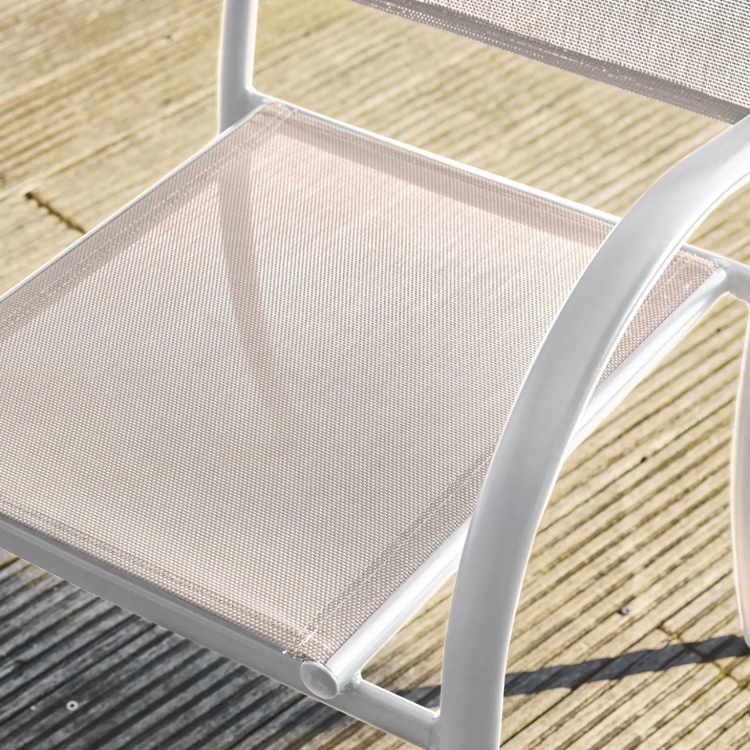 Tuinstoelen van aluminium en textileen (set van 4)