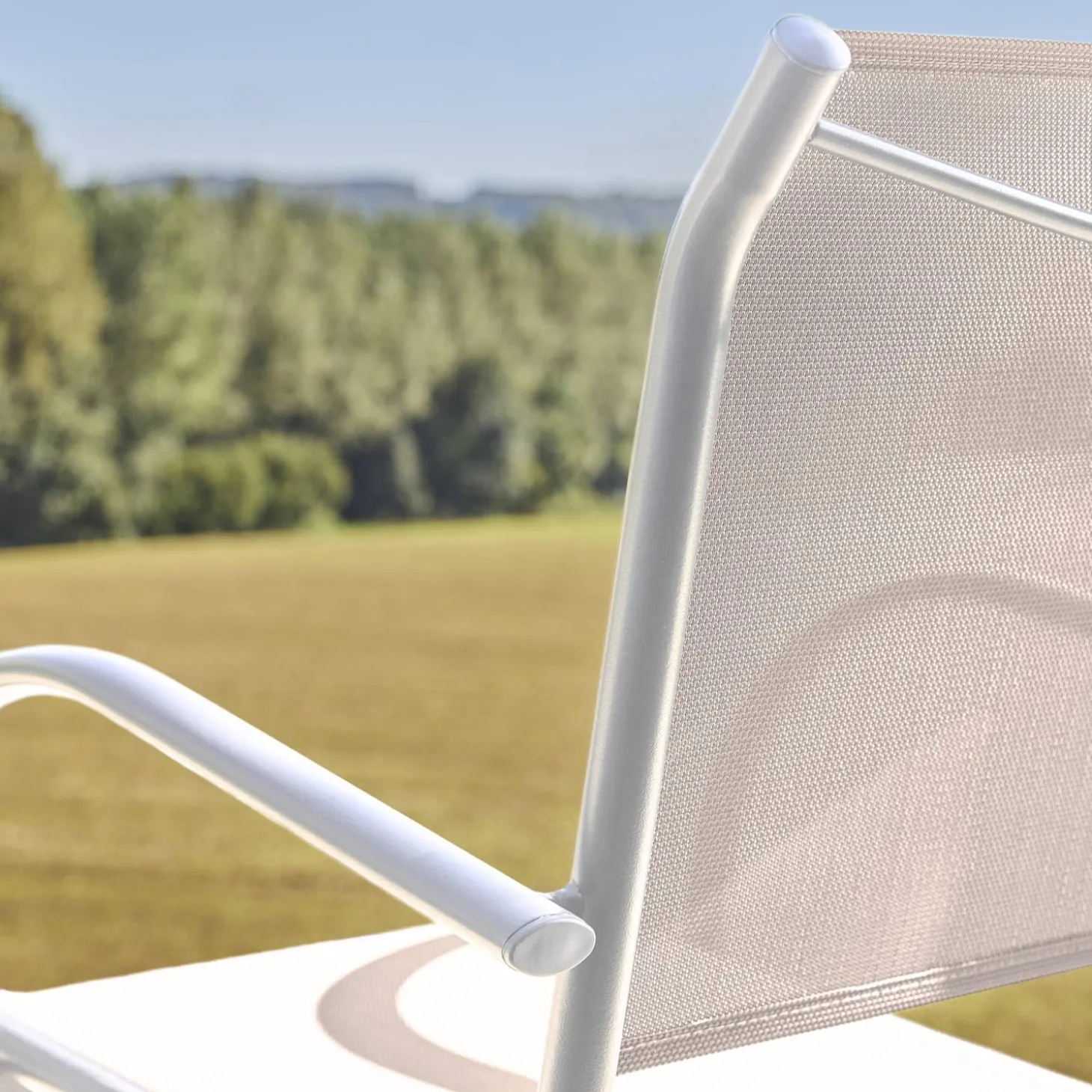 Tuinstoelen van aluminium en textileen (set van 2)