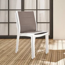 Tuinstoelen van aluminium, stapelbaar (set van 2)
