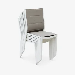 Tuinstoelen van aluminium, stapelbaar (set van 2)