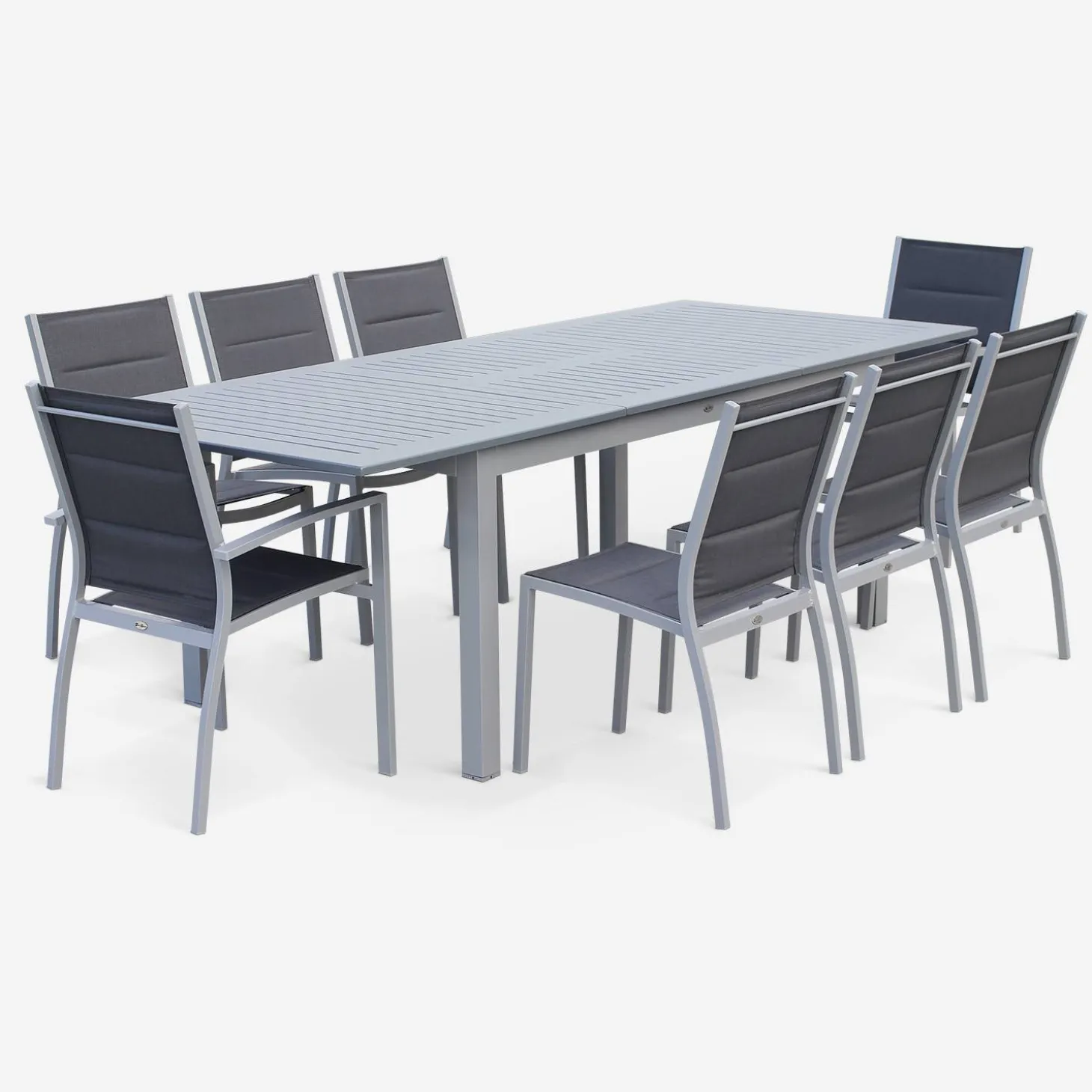Tuinstoelen van aluminium, stapelbaar (set van 2)