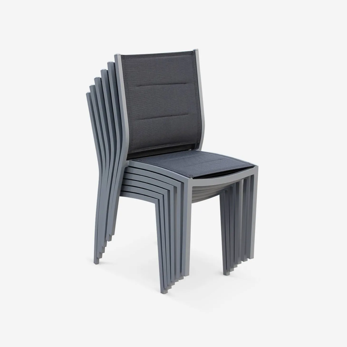 Tuinstoelen van aluminium, stapelbaar (set van 2)