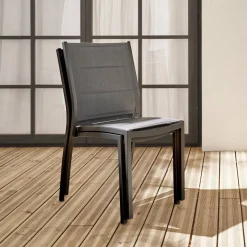 Tuinstoelen van aluminium, stapelbaar (set van 2)