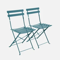 Tuinstoelen van metaal opklapbaar (set van 2)