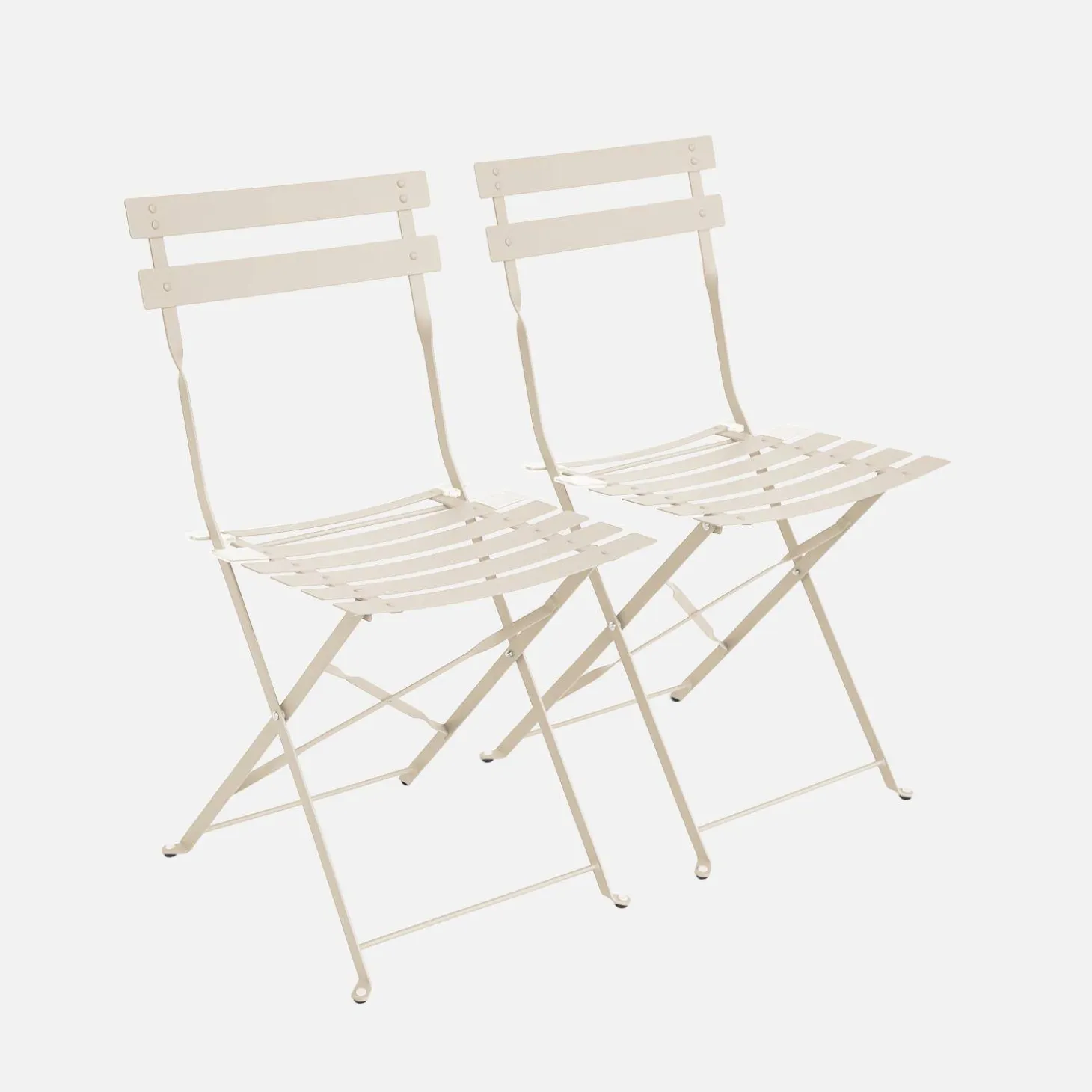 Tuinstoelen van metaal opklapbaar (set van 2)