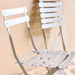 Tuinstoelen van metaal opklapbaar (set van 2)