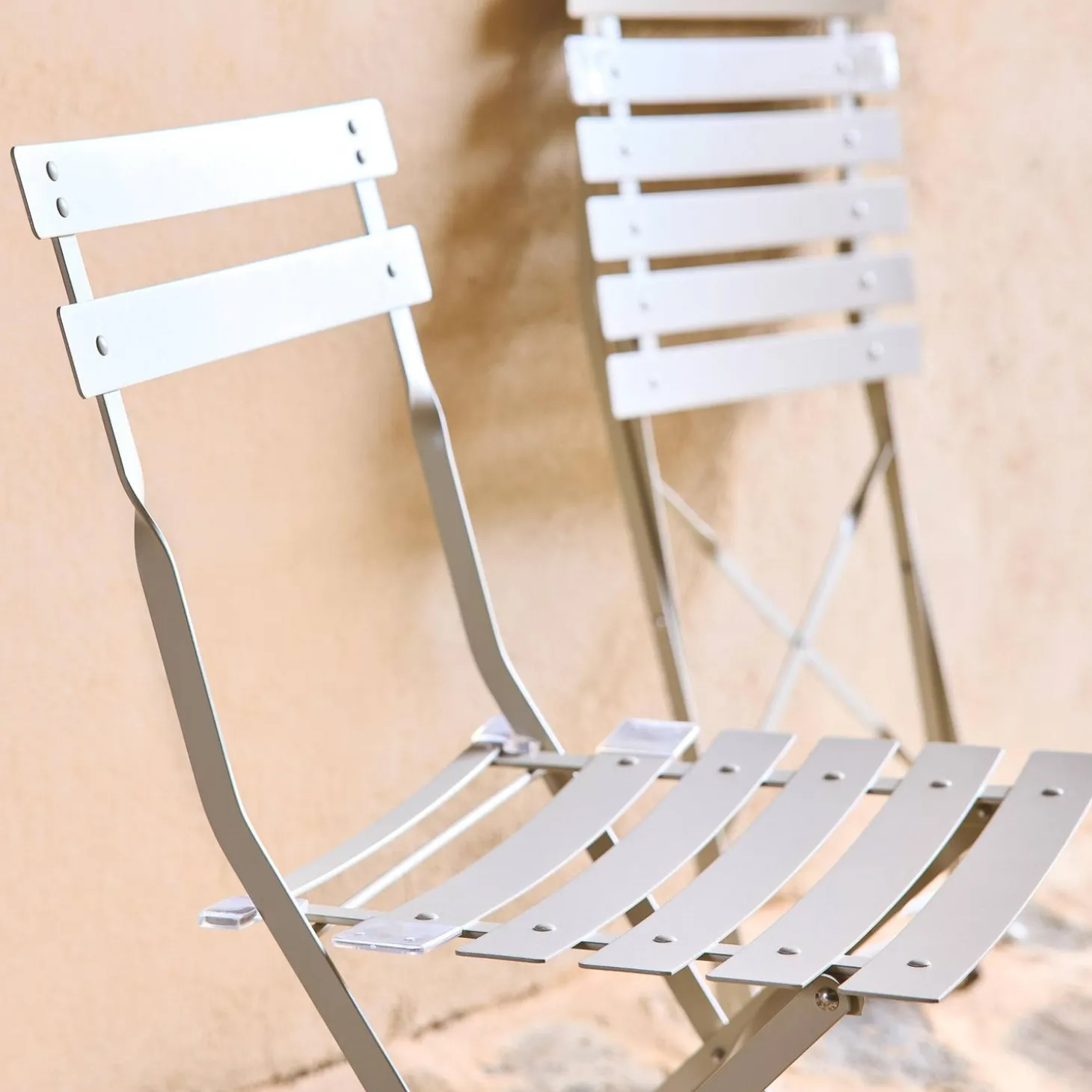 Tuinstoelen van metaal opklapbaar (set van 2)