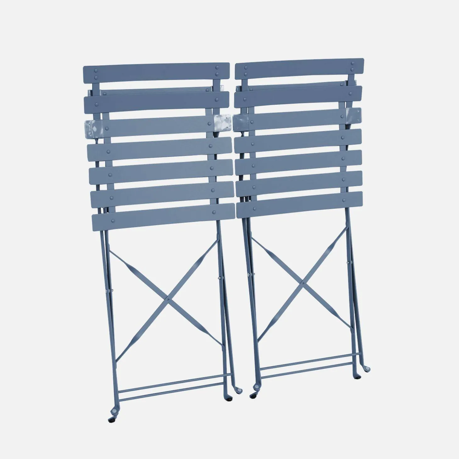 Tuinstoelen van metaal opklapbaar (set van 2)