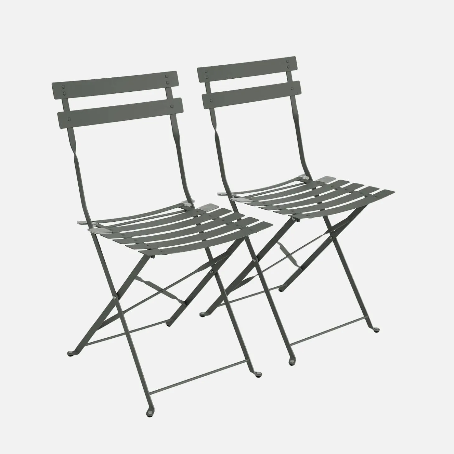 Tuinstoelen van metaal opklapbaar (set van 2)