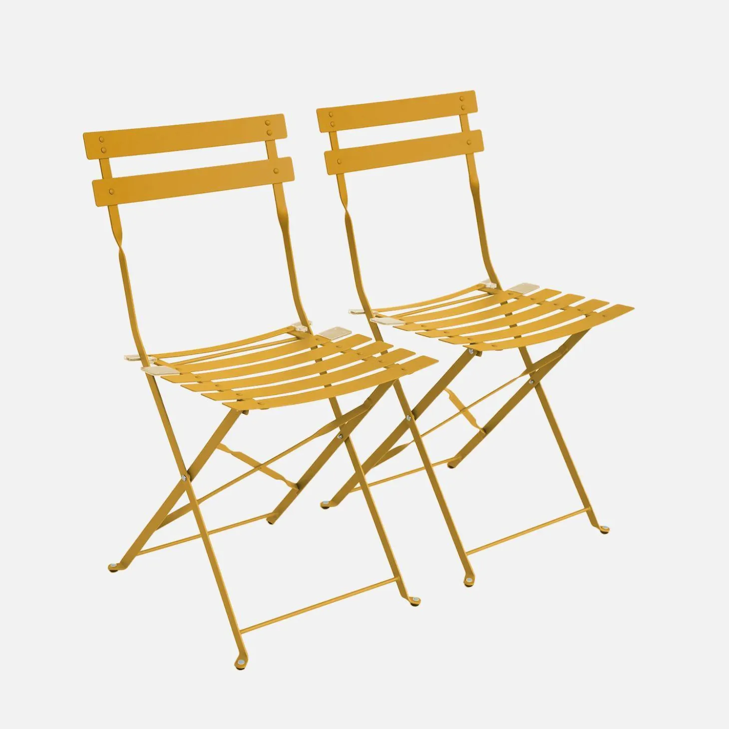 Tuinstoelen van metaal opklapbaar (set van 2)