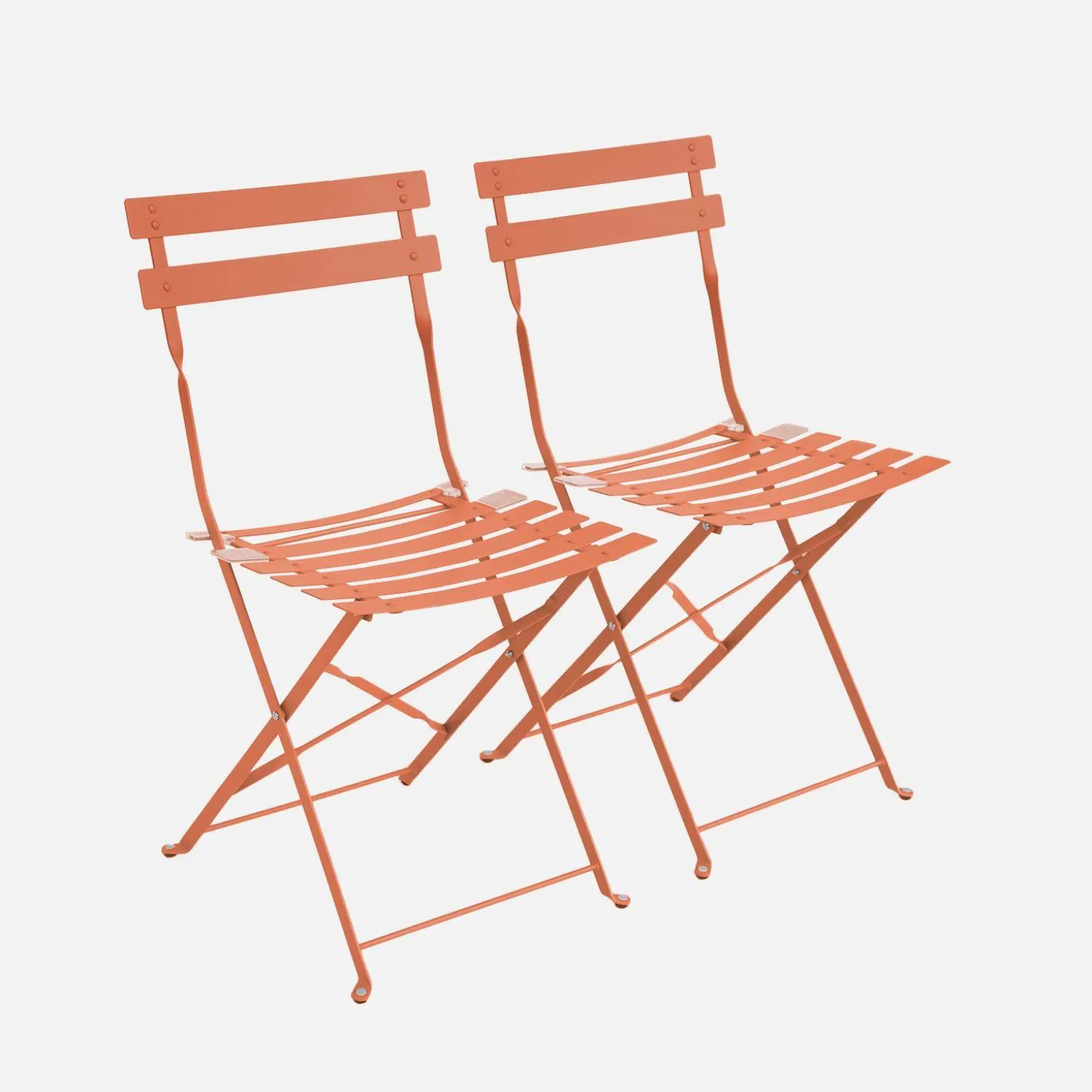 Tuinstoelen van metaal opklapbaar (set van 2)