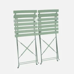 Tuinstoelen van metaal opklapbaar (set van 2)