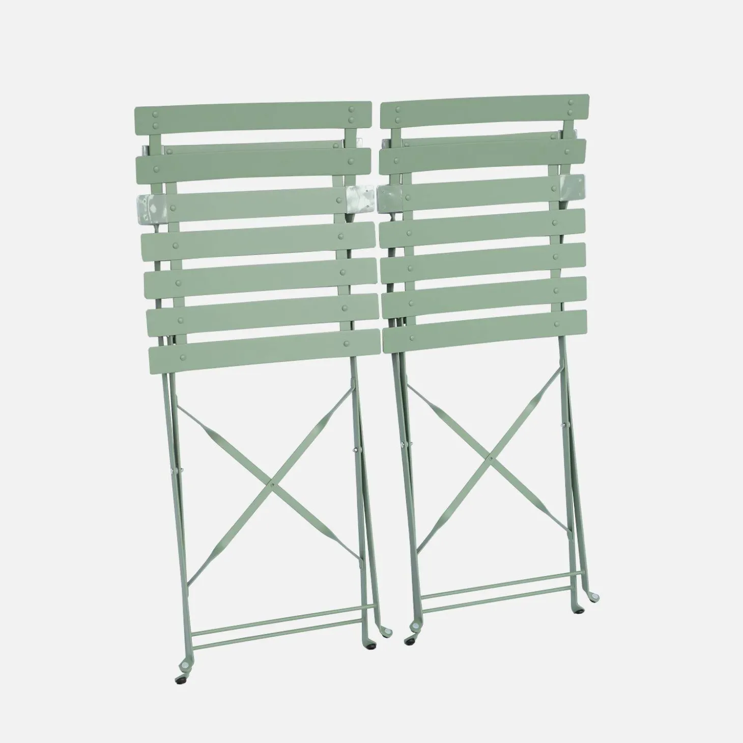 Tuinstoelen van metaal opklapbaar (set van 2)