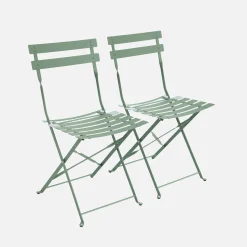 Tuinstoelen van metaal opklapbaar (set van 2)