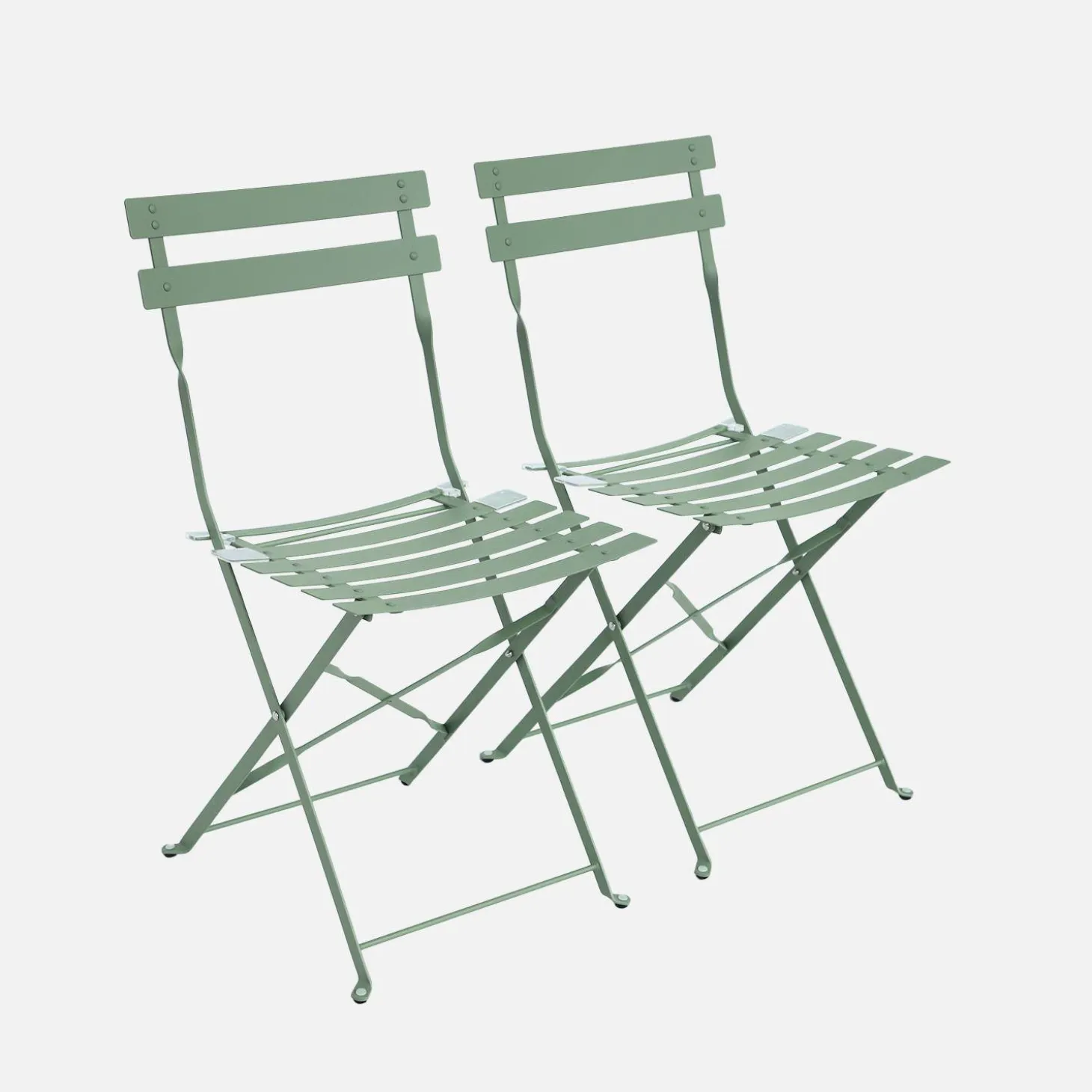 Tuinstoelen van metaal opklapbaar (set van 2)