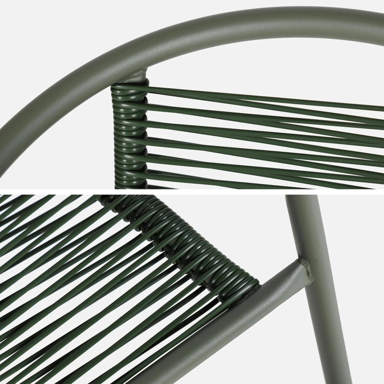 Tuinstoelen van staal en kunststof (set van 4)