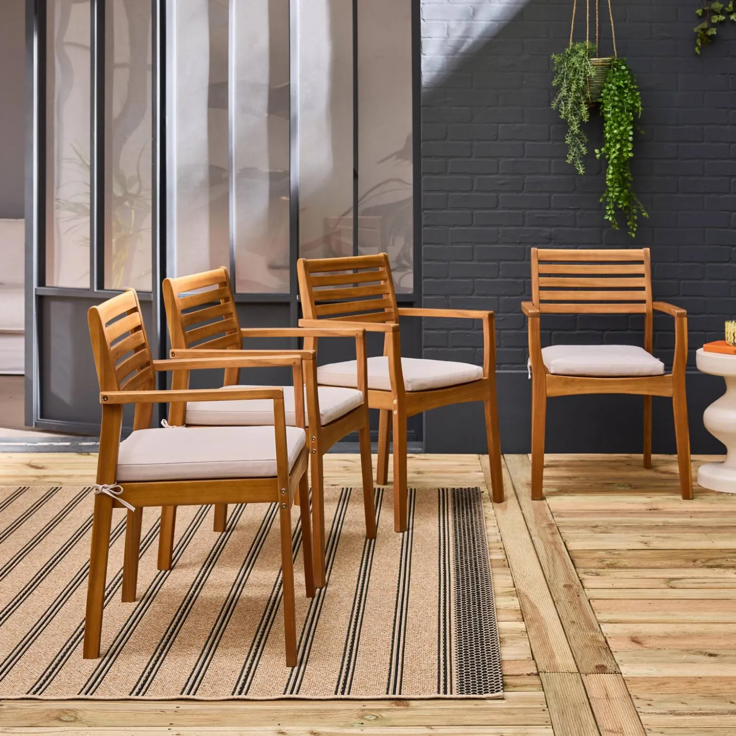 Tuinstoel van acacia hout (set van 4)