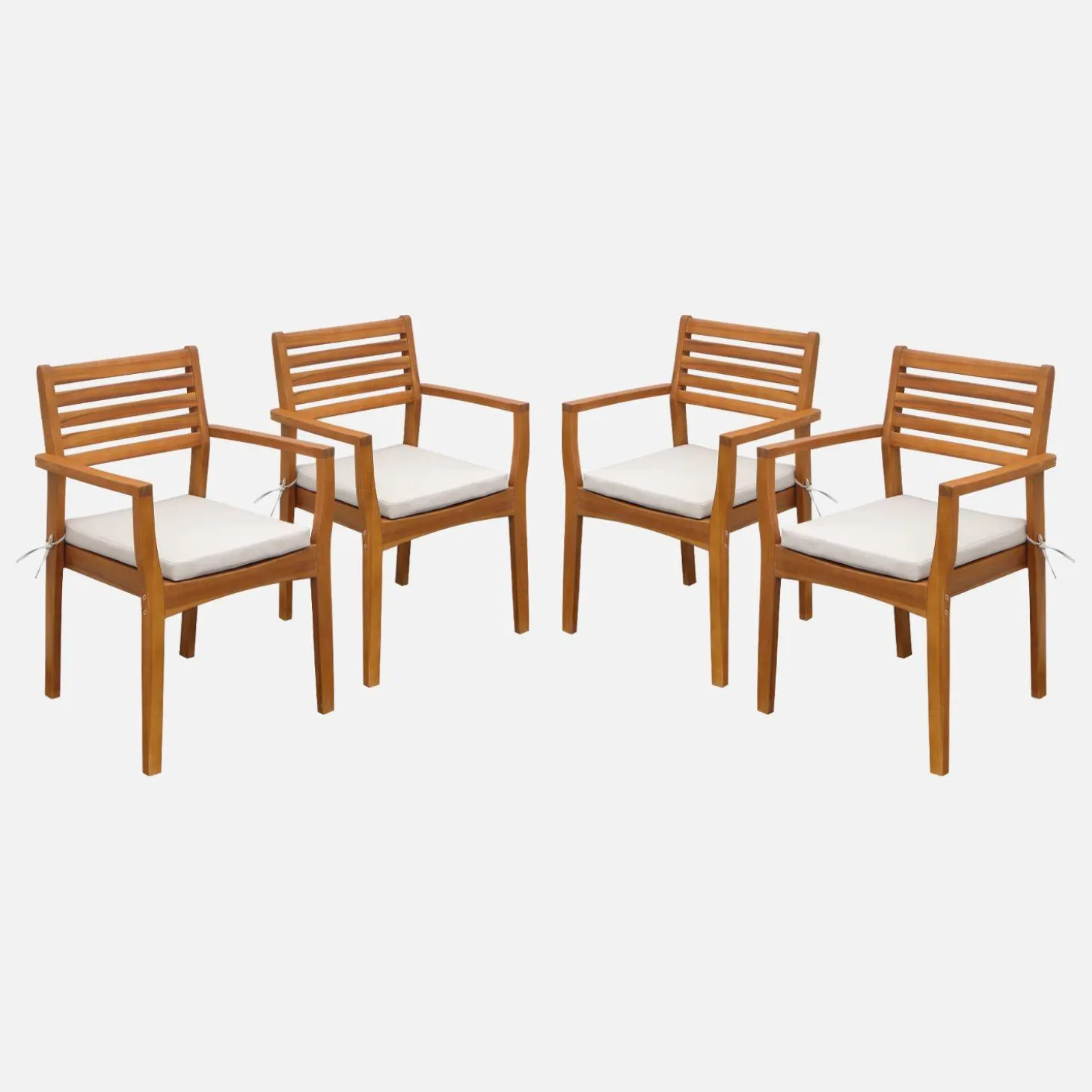 Tuinstoel van acacia hout (set van 4)
