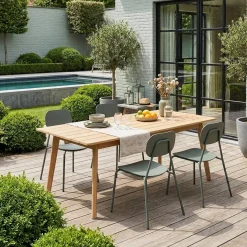 Tuinstoel van aluminium (set van 4)