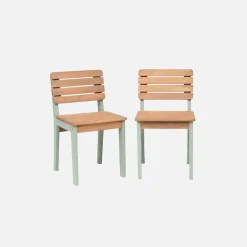 Tuintafel acaciahout + 4 zitplaatsen voor kinderen