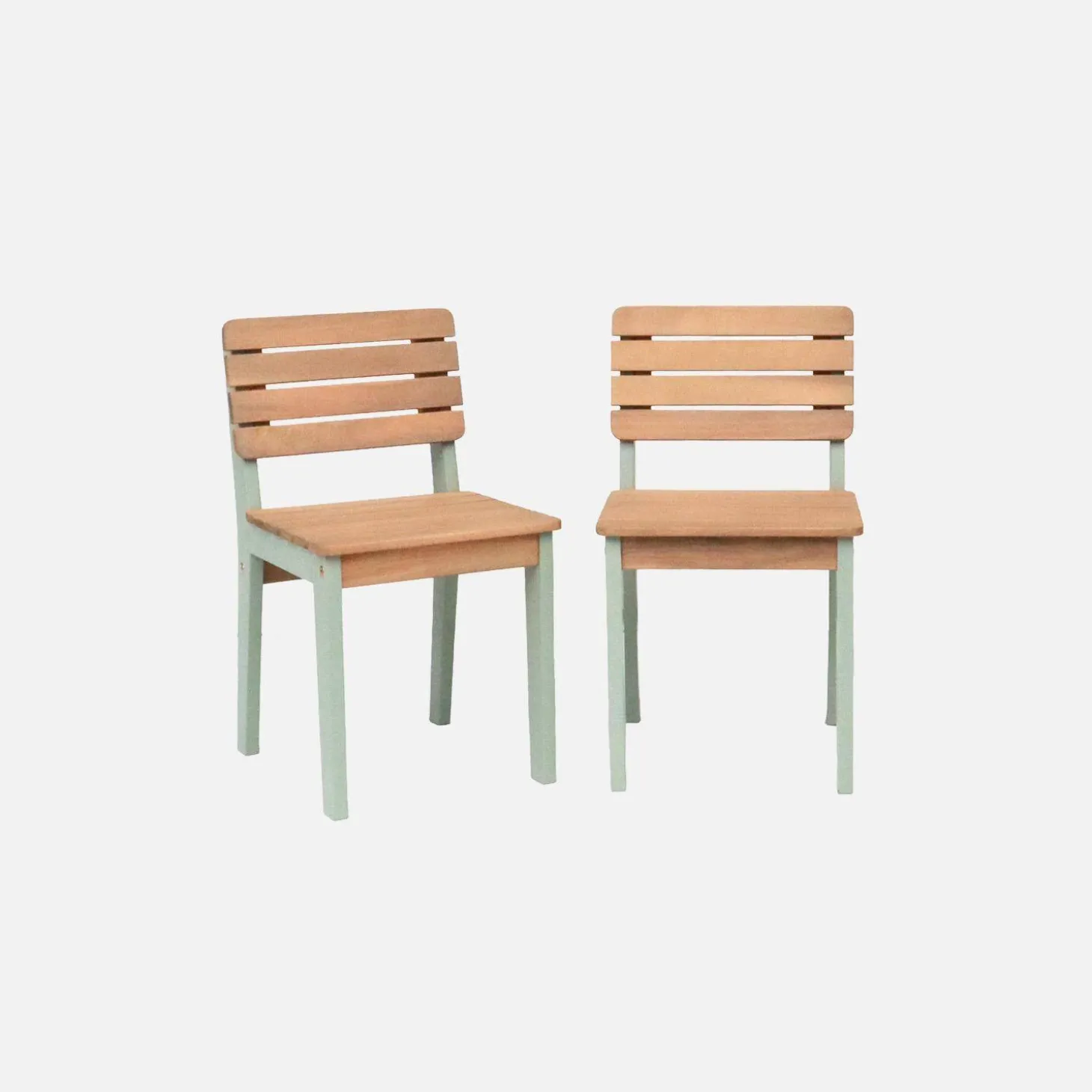 Tuintafel acaciahout + 4 zitplaatsen voor kinderen