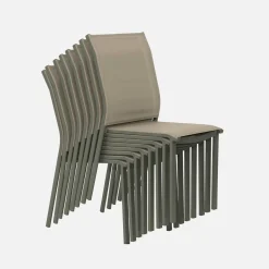 Tuintafel aluminium met 8 stoelen