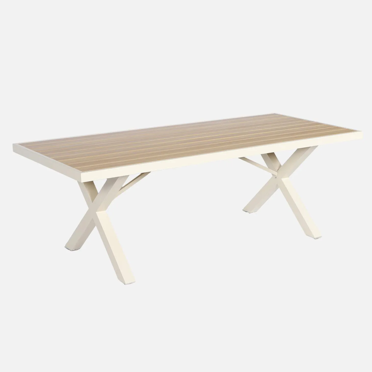 Tuintafel en 8 stoelen aluminium
