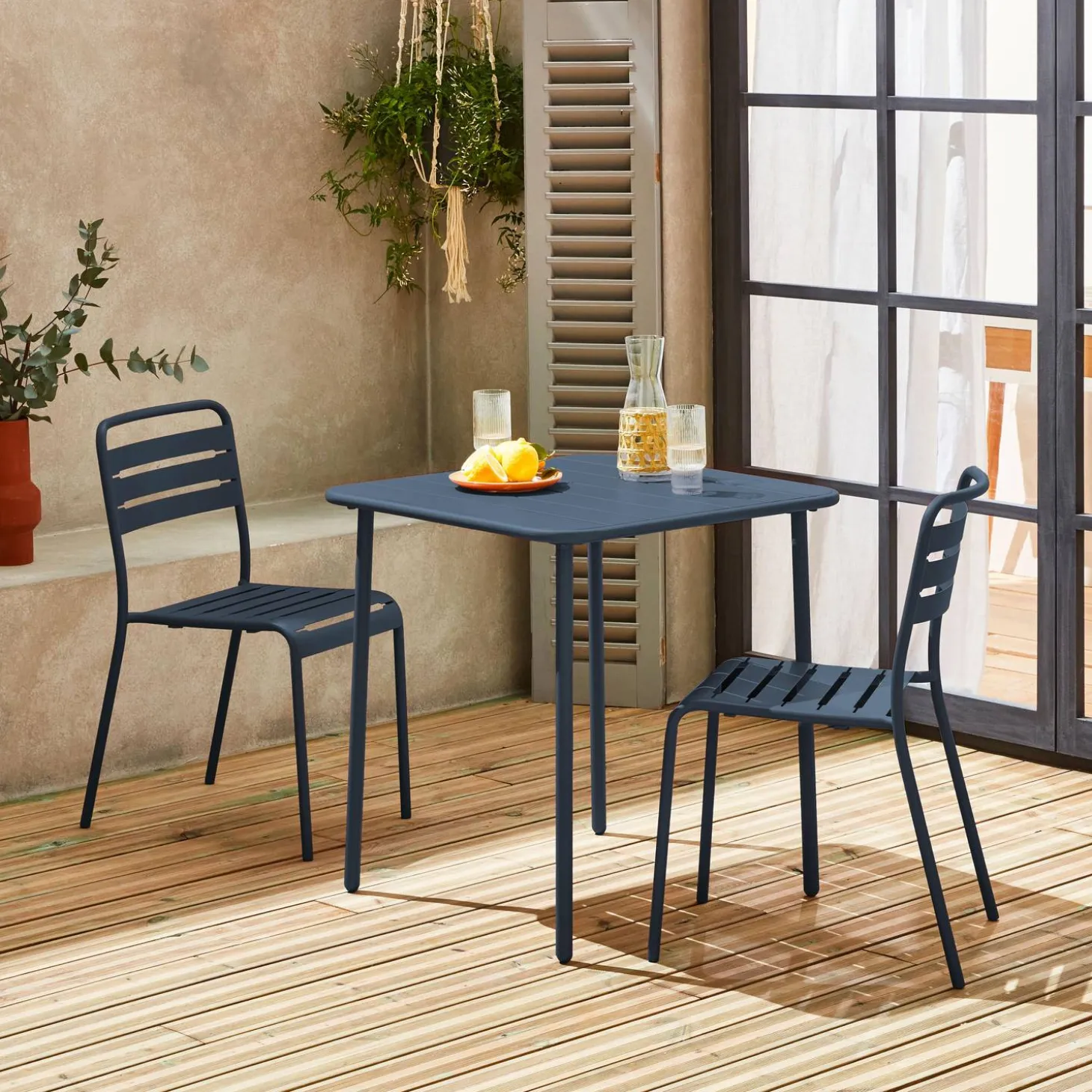 Tuintafel met 2 stoelen
