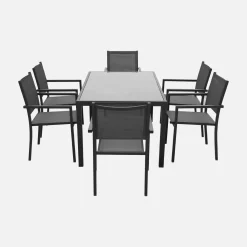 Tuintafel met 8 stoelen aluminium