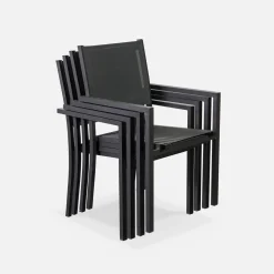Tuintafel met 6 stoelen aluminium
